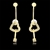 Picture of Inexpensive Gold Plated White Dangle Earrings from Reliable Manufacturer