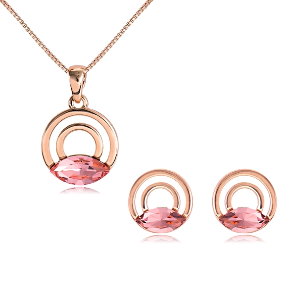 Picture of Low Cost Rose Gold Plated Classic Necklace and Earring Set with Low Cost