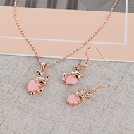 Picture of Recommended Rose Gold Plated Classic Necklace and Earring Set from Top Designer