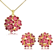 Picture of Casual Pink Necklace and Earring Set with Speedy Delivery