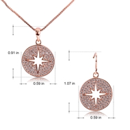 Picture of Classic Copper or Brass Necklace and Earring Set with Beautiful Craftmanship