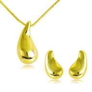 Picture of Copper or Brass Gold Plated Necklace and Earring Set at Unbeatable Price