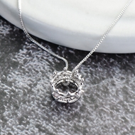 Picture of Trendy Platinum Plated Copper or Brass Pendant Necklace Online Shopping