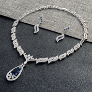 Show details for Irresistible Blue Luxury Necklace and Earring Set For Your Occasions Show details for Irresistible Blue Luxury Necklace and Earring Set For Your Occasions