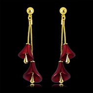 Picture of Good Enamel Gold Plated Dangle Earrings