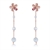 Picture of Zinc Alloy Flower Dangle Earrings at Super Low Price