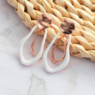 Picture of Need-Now Pink Enamel Dangle Earrings from Editor Picks