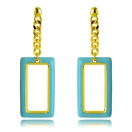 Picture of Classic Enamel Dangle Earrings with Fast Delivery