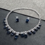 Show details for Copper or Brass Cubic Zirconia Necklace and Earring Set with Unbeatable Quality