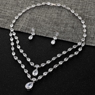 Show details for Copper or Brass Cubic Zirconia Necklace and Earring Set at Super Low Price Show details for Copper or Brass Cubic Zirconia Necklace and Earring Set at Super Low Price