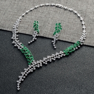 Show details for Attractive Green Copper or Brass Necklace and Earring Set For Your Occasions Show details for Attractive Green Copper or Brass Necklace and Earring Set For Your Occasions