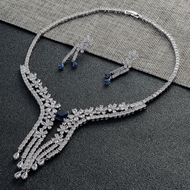 Show details for Casual Platinum Plated Necklace and Earring Set with Fast Shipping Show details for Casual Platinum Plated Necklace and Earring Set with Fast Shipping