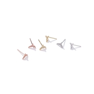 Picture of 925 Sterling Silver Cubic Zirconia Stud Earrings in Flattering Style