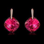 Picture of Pink Artificial Crystal Stud Earrings with Price