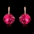 Picture of Pink Artificial Crystal Stud Earrings with Price