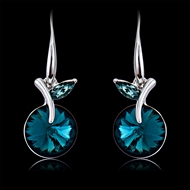 Picture of Pretty Artificial Crystal Platinum Plated Dangle Earrings