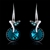 Picture of Pretty Artificial Crystal Platinum Plated Dangle Earrings