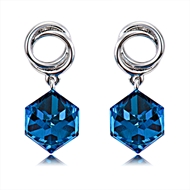 Picture of New Season Colorful Artificial Crystal Dangle Earrings with SGS/ISO Certification