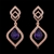 Picture of Classic Purple Dangle Earrings with Fast Shipping