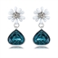 Show details for Designer Platinum Plated Blue Dangle Earrings with Easy Return