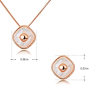 Picture of Inexpensive Rose Gold Plated Shell Necklace and Earring Set from Reliable Manufacturer