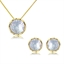 Show details for New Season White Zinc Alloy Necklace and Earring Set with SGS/ISO Certification