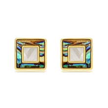 Show details for Bling Casual Shell Stud Earrings