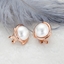 Show details for Classic Rose Gold Plated Stud Earrings with Fast Shipping