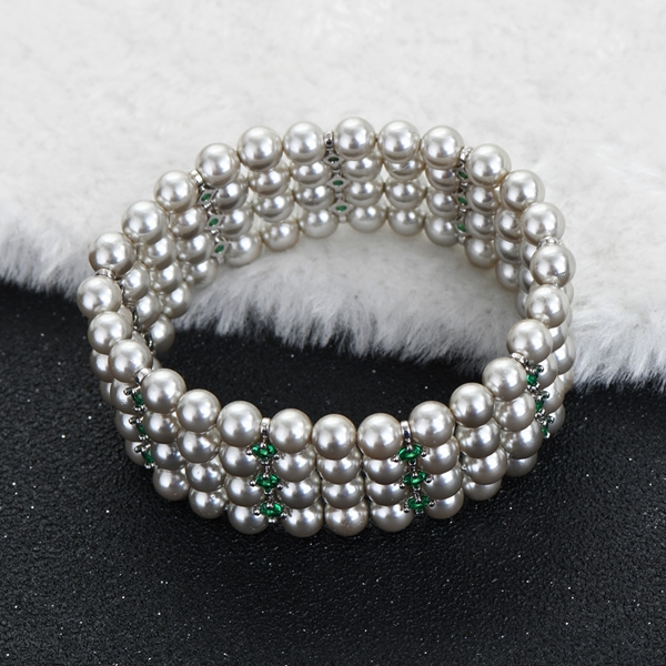 Picture of Good Cubic Zirconia Platinum Plated Fashion Bracelet