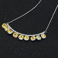 Show details for Delicate Swarovski Element Platinum Plated Pendant Necklace Show details for Delicate Swarovski Element Platinum Plated Pendant Necklace