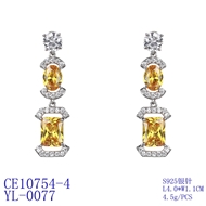 Picture of Luxury Yellow Dangle Earrings with 3~7 Day Delivery