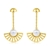 Picture of Nickel Free Gold Plated White Dangle Earrings with Easy Return