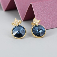 Picture of Fashion Cubic Zirconia Delicate Big Stud Earrings