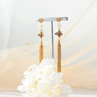 Picture of Filigree Medium Gold Plated Dangle Earrings