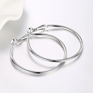 Picture of Impressive Platinum Plated Fashion Hoop Earrings Online