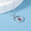 Show details for Designer Platinum Plated Red Pendant Necklace with Easy Return