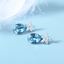 Show details for Designer Platinum Plated Blue Stud Earrings with No-Risk Return