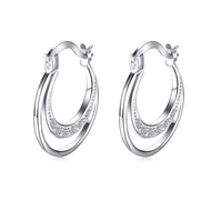 Picture of Delicate Cubic Zirconia Small Hoop Earrings with Fast Shipping