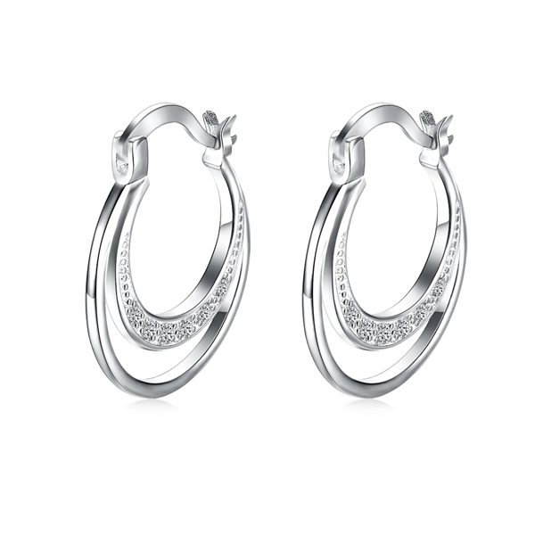 Picture of Delicate Cubic Zirconia Small Hoop Earrings with Fast Shipping