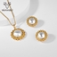 Show details for Zinc Alloy Dubai Necklace and Earring Set from Certified Factory