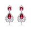 Show details for Unusual Big Platinum Plated Dangle Earrings