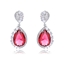 Show details for Hypoallergenic Platinum Plated Cubic Zirconia Dangle Earrings Online Shopping