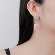 Picture of Funky Medium Pink Dangle Earrings