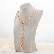 Picture of Impressive Pink Gold Plated Long Pendant with Low MOQ