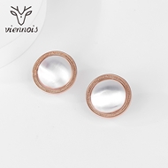 Picture of Nickel Free Gold Plated Big Stud Earrings with Easy Return