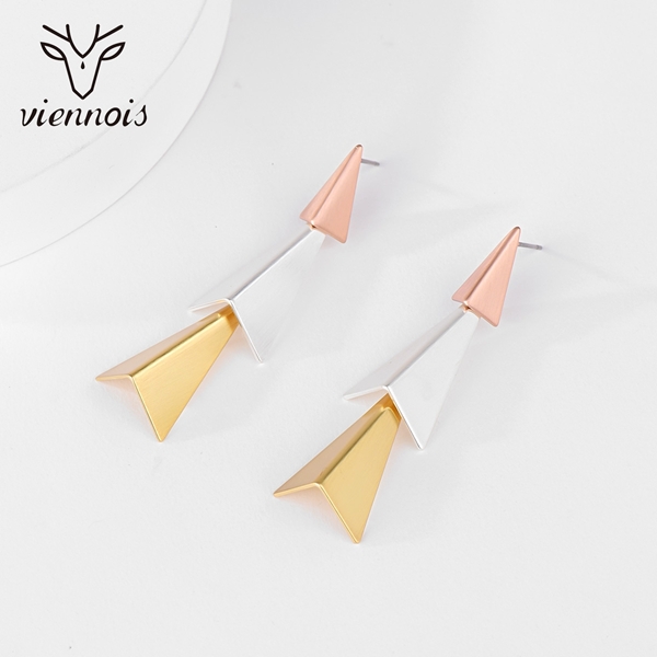 Picture of Hypoallergenic Multi-tone Plated Zinc Alloy Dangle Earrings with Easy Return