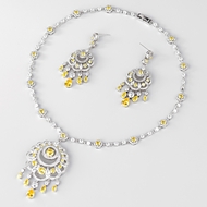 Show details for Sparkling Big Cubic Zirconia 2 Piece Jewelry Set Show details for Sparkling Big Cubic Zirconia 2 Piece Jewelry Set