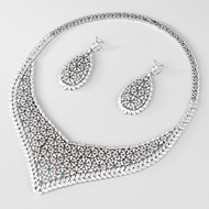 Show details for Low Price Platinum Plated White 2 Piece Jewelry Set from Trust-worthy Supplier Show details for Low Price Platinum Plated White 2 Piece Jewelry Set from Trust-worthy Supplier