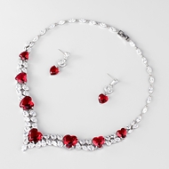 Show details for Unique Cubic Zirconia Love & Heart 2 Piece Jewelry Set Show details for Unique Cubic Zirconia Love & Heart 2 Piece Jewelry Set