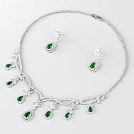 Show details for Top Cubic Zirconia Green 2 Piece Jewelry Set Show details for Top Cubic Zirconia Green 2 Piece Jewelry Set